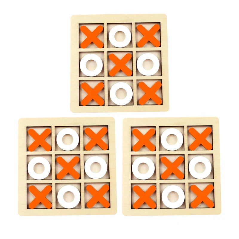 Montessori Play Game Wooden Toy Mini Chess Interaction Puzzle Training Brain Learing Early Educational Toys For Children Kids