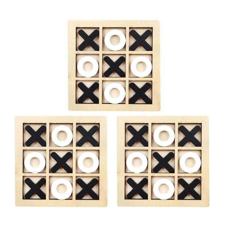 Montessori Play Game Wooden Toy Mini Chess Interaction Puzzle Training Brain Learing Early Educational Toys For Children Kids