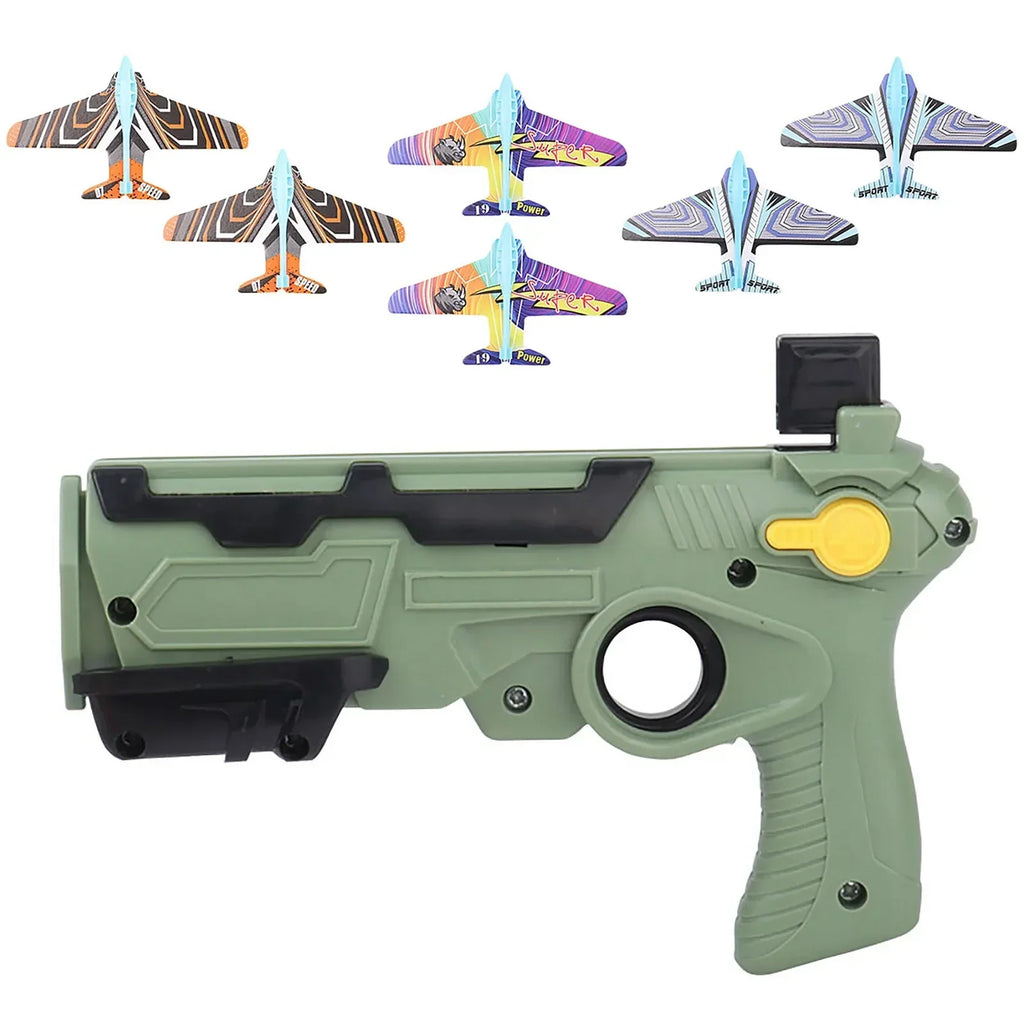 6PCS Airplane Launcher Bubble Catapult Toy – Fun Outdoor Airplane Shooting Game for Kids Ages 5-12