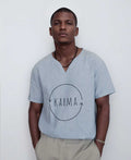 Men’s Karma Blue Linen Kurta Shirt